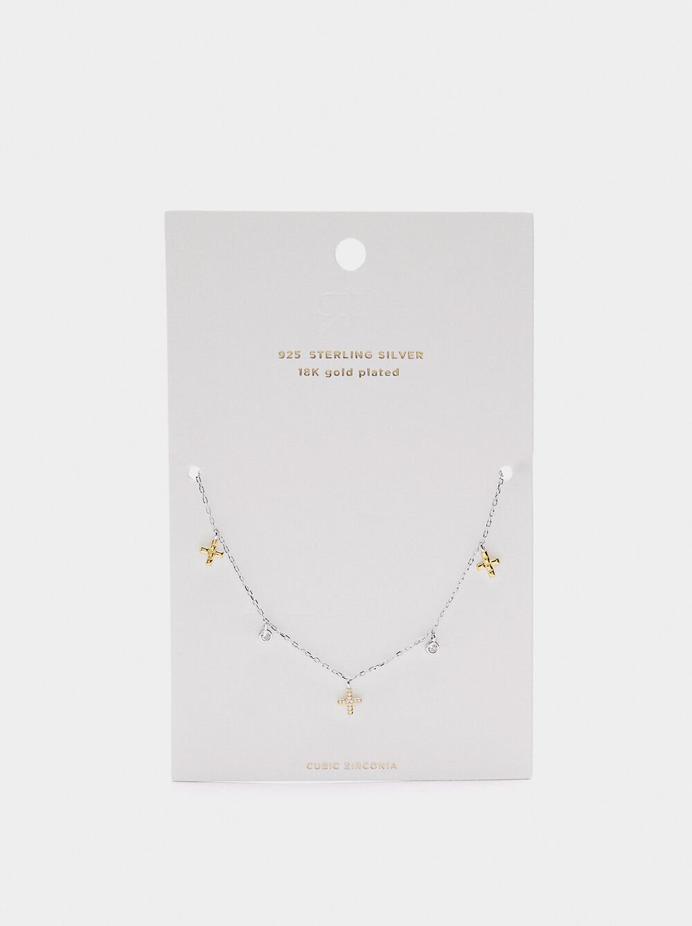 Necklace with zirconia - 925 sterling silver