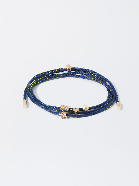 Bracelet With Charms, Blue, hi-res