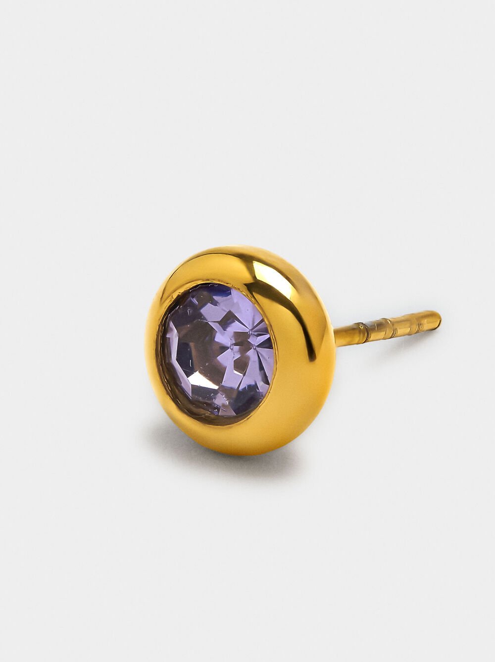 Brinco individual cristal - aço inoxidável