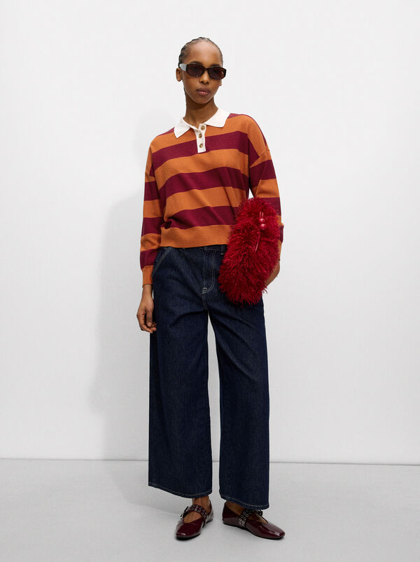Striped knit sweater