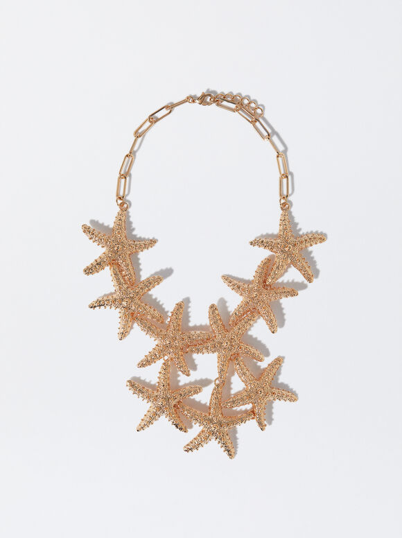 Necklace With Stars, Golden, hi-res