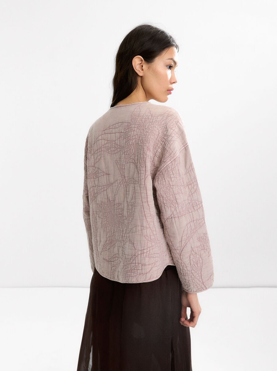 Cotton coat with embroidery