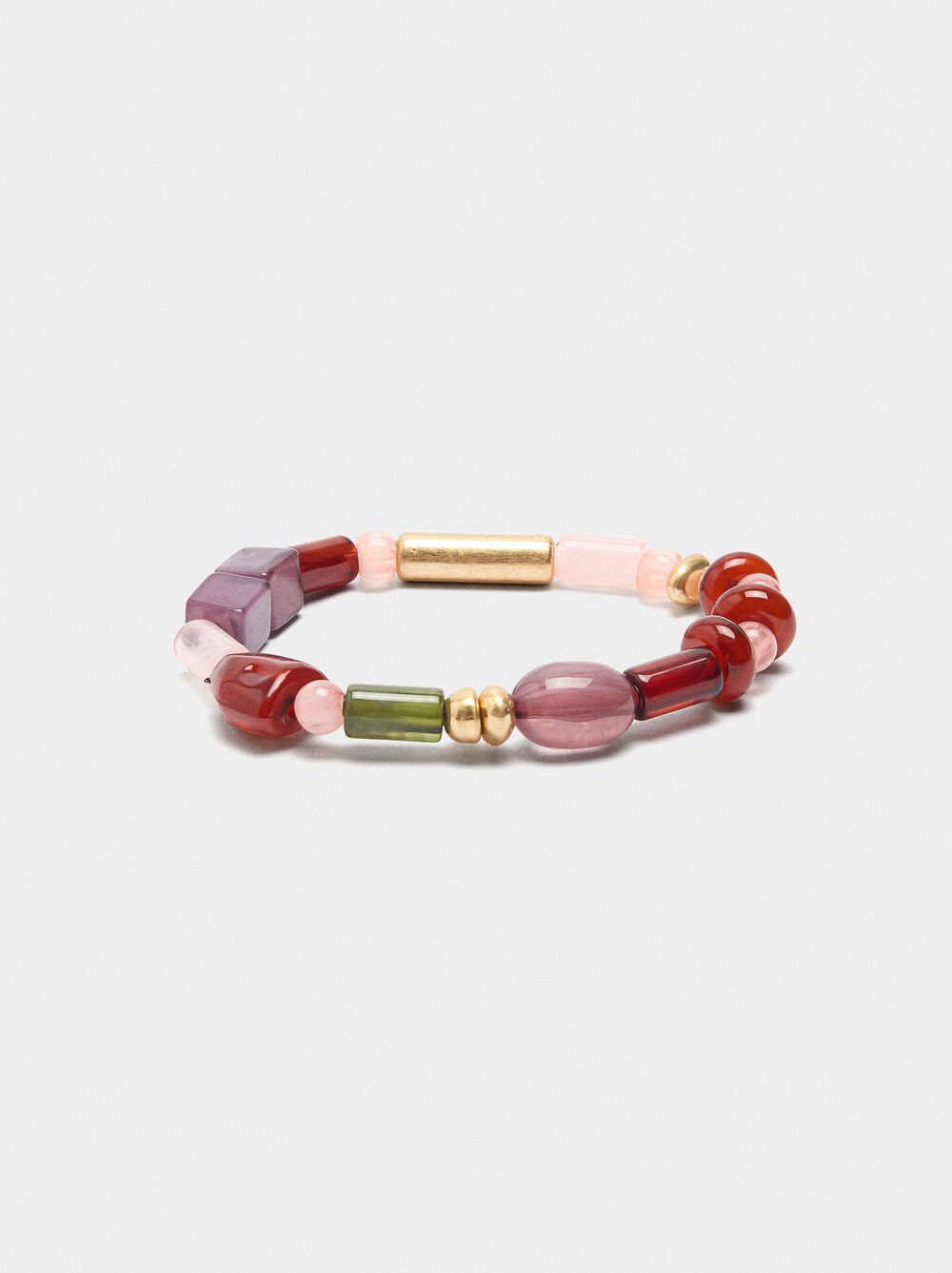 Pulsera elástica multicolor efecto piedra