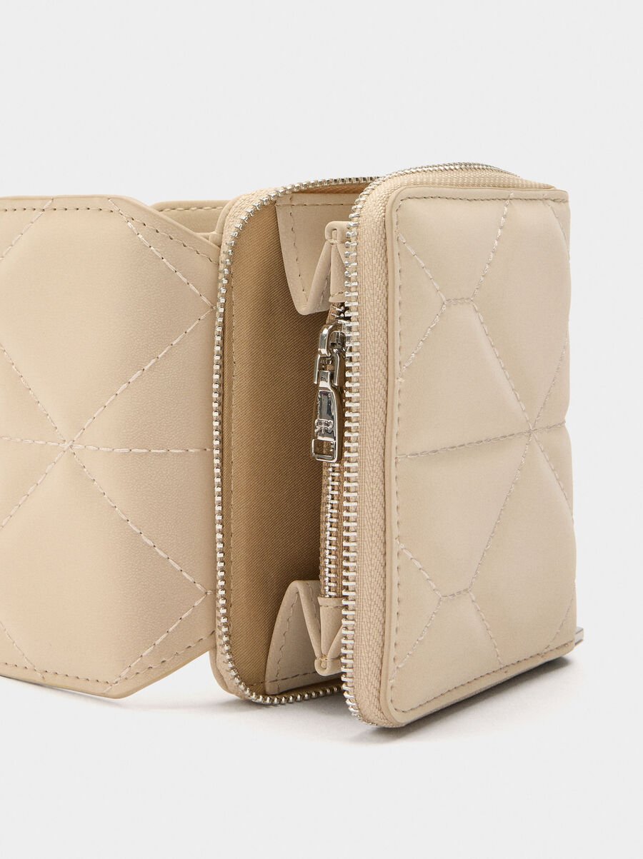 Padded wallet with soft texture