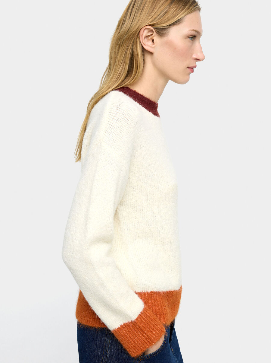 Jersey de punto con bordes contrastantes