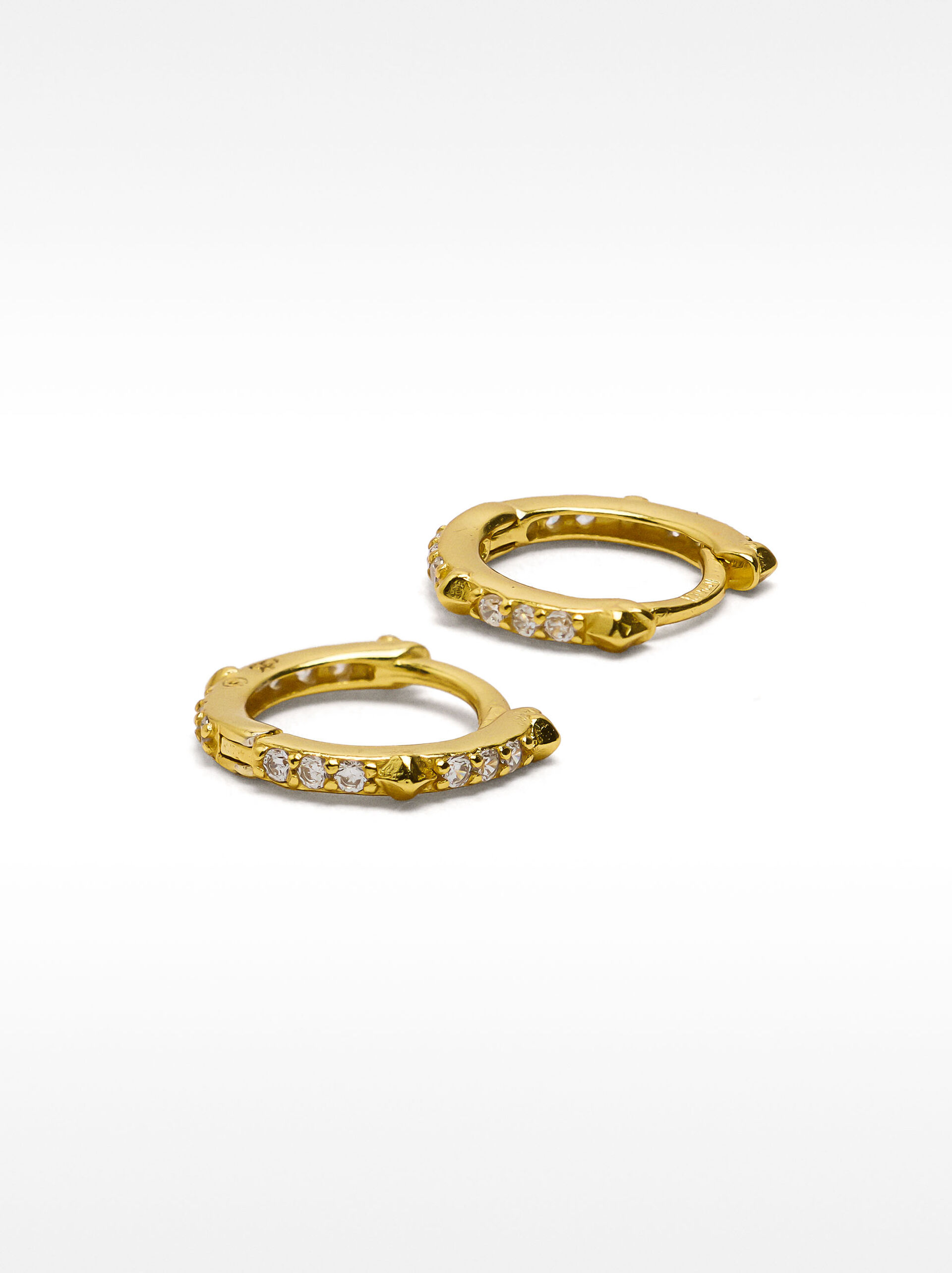 Hoop earrings with zirconia - 925 sterling silver image number 2.0