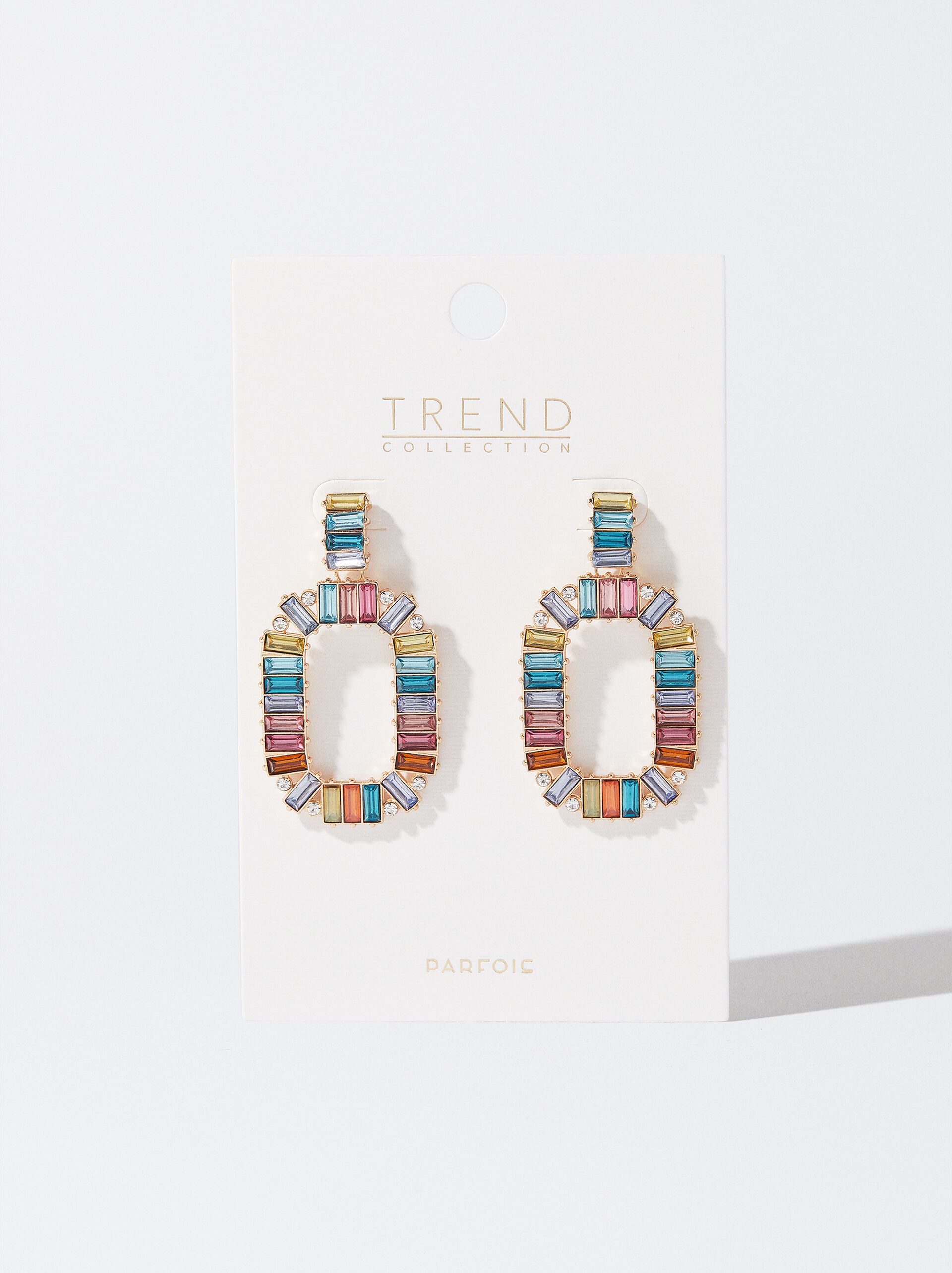 Multicolored Earrings With Crystals image number 2.0