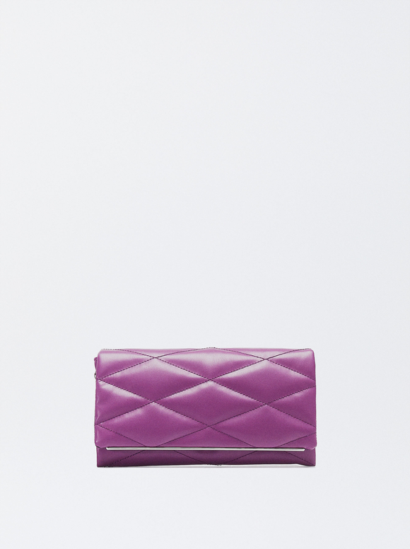 Padded Party Clutch, Purple, hi-res