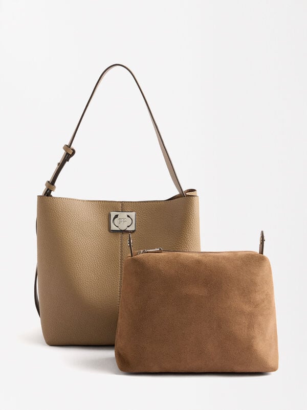 Shoulder bag with removable bag
