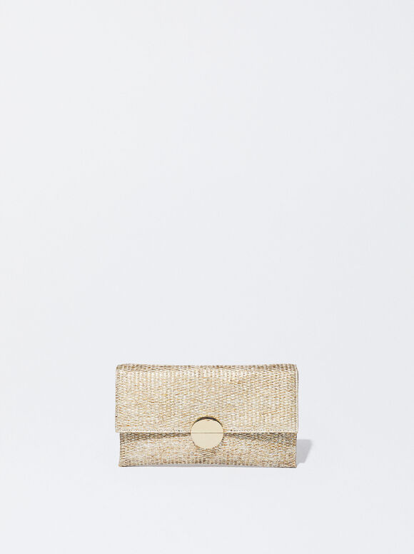 Online Exclusive - Interlaced Handbag, Golden, hi-res