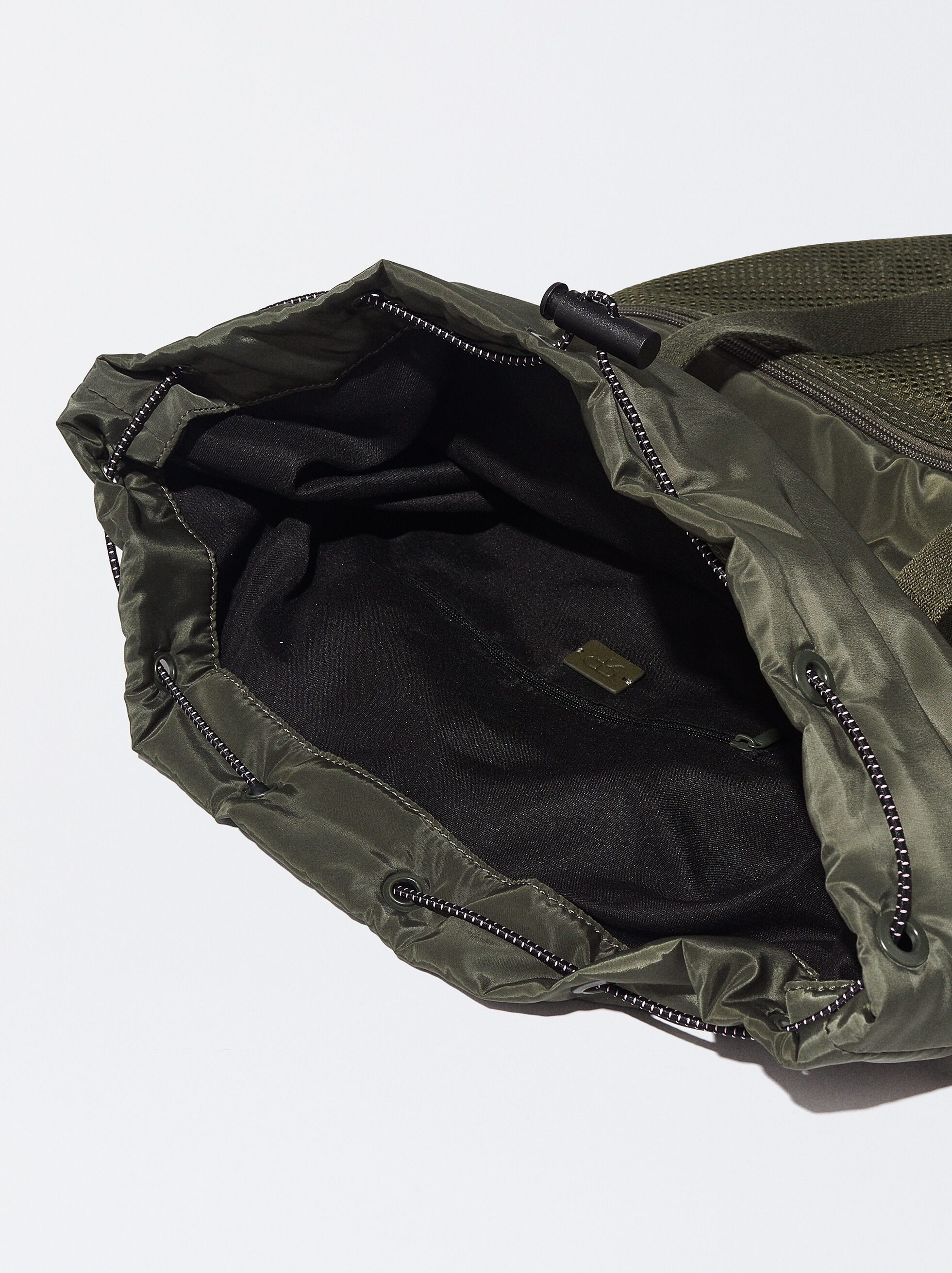 Nylon Bucket Bag Khaki Parfois