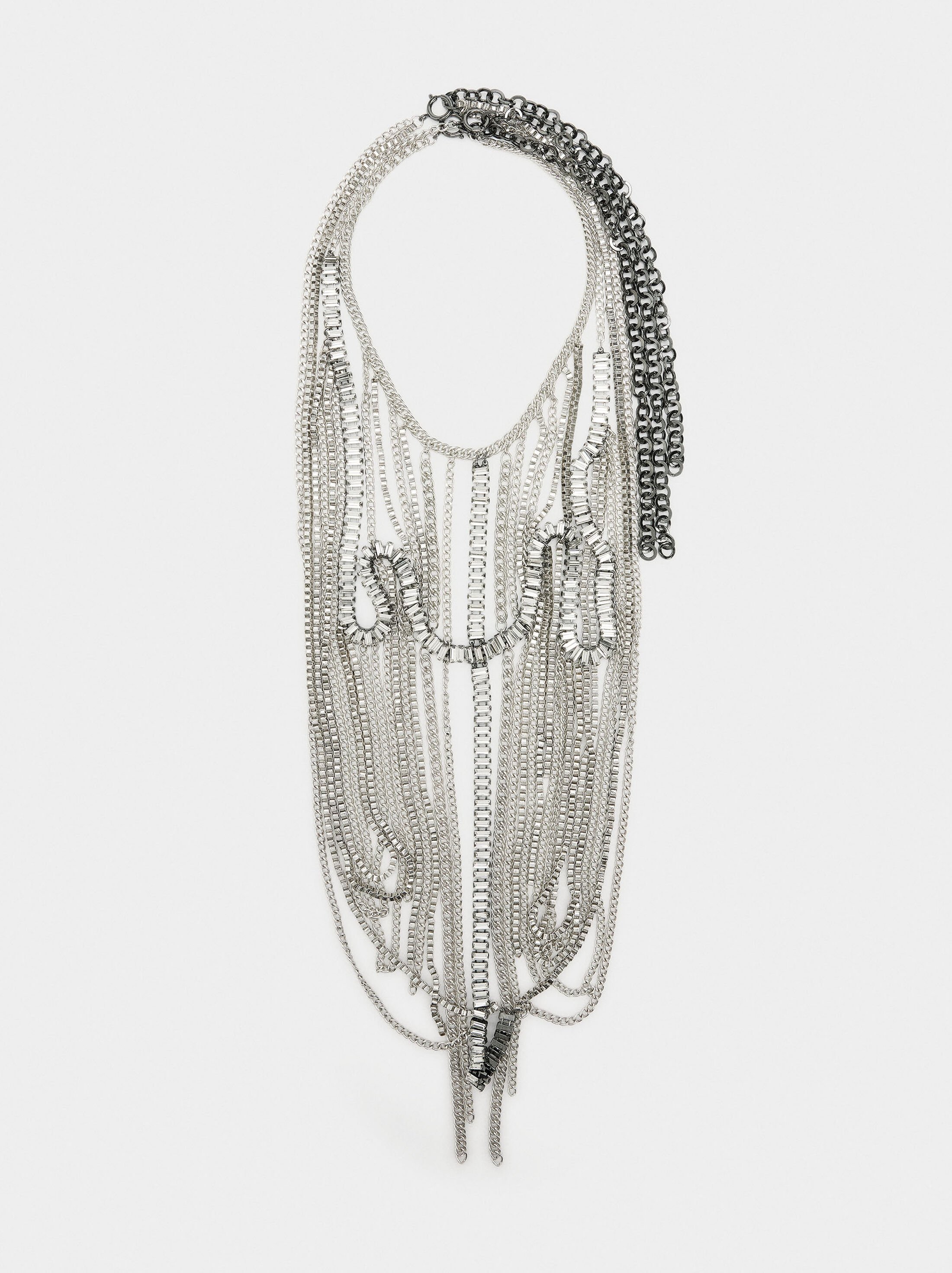 Collar i cadena de cintura amb cristalls image number 0.0
