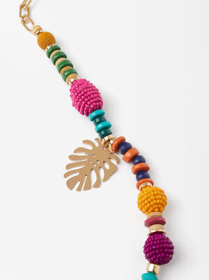 Necklace With Multicolored Beads