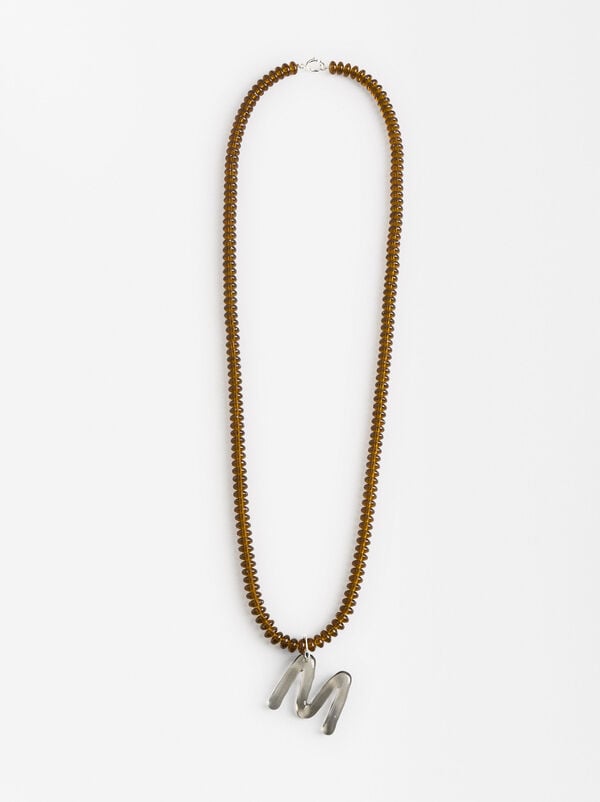 Long transparent necklace
