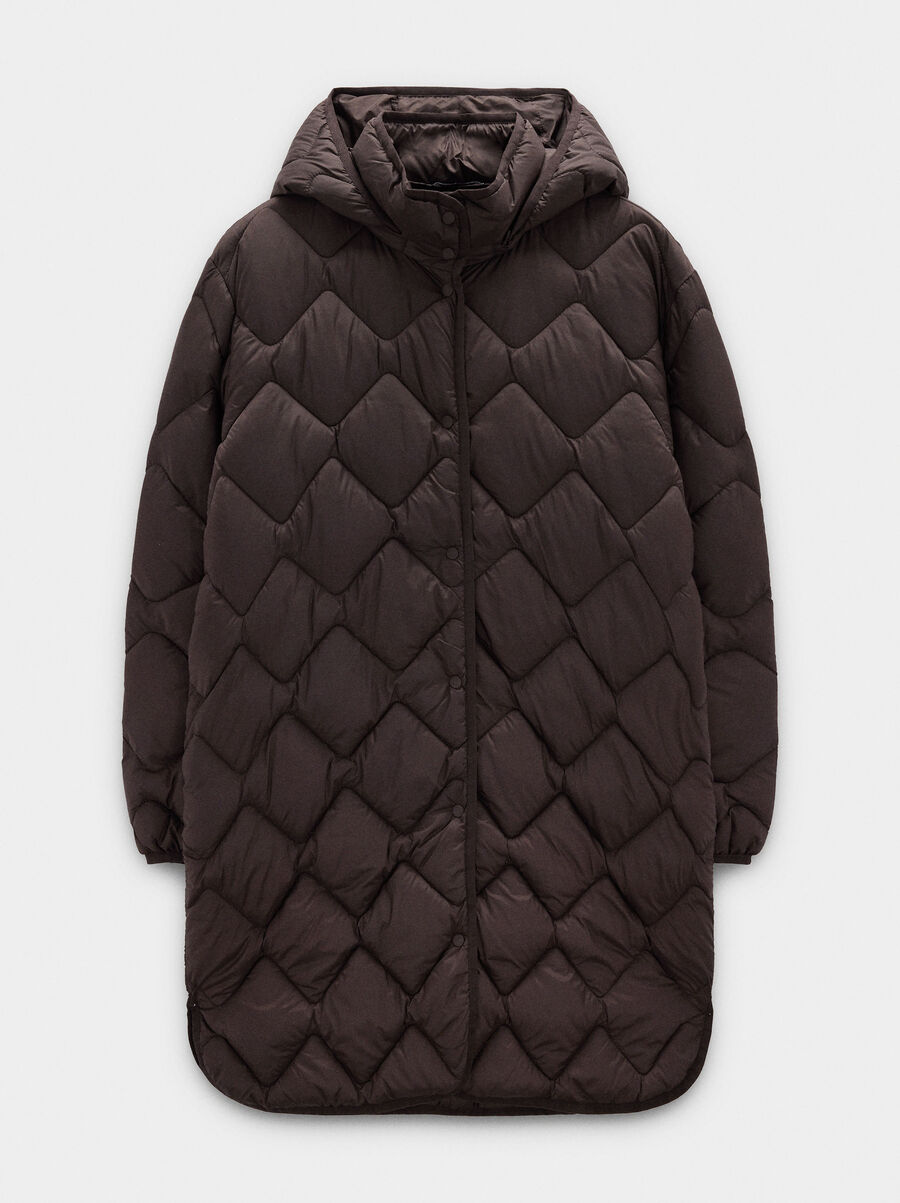 Abrigo largo acolchado
