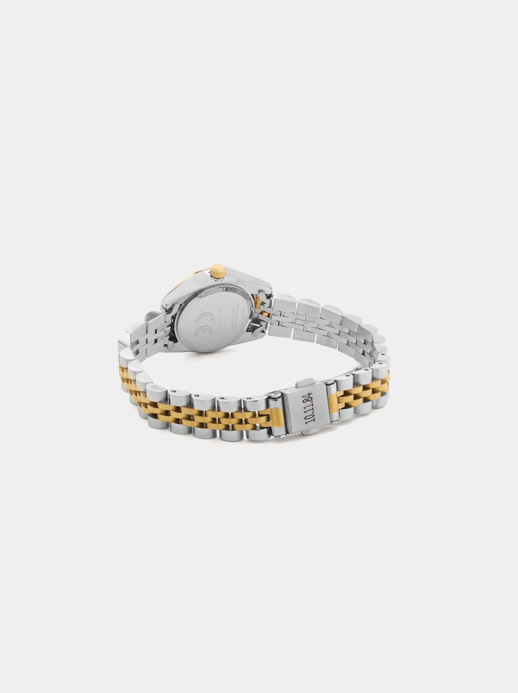 Bicolor watch with stainless steel bracelet image number 1.0