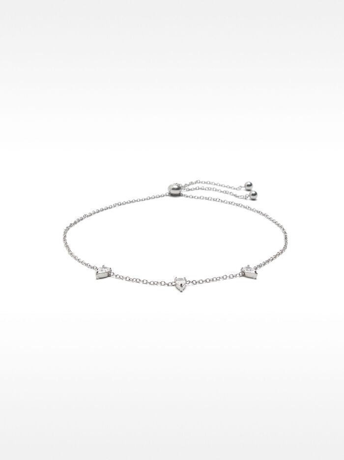 Pulsera de acero inoxidable con cristales