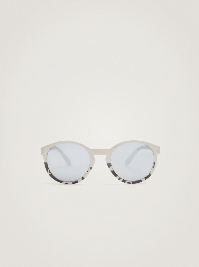 Round Sunglasses , Grey, hi-res