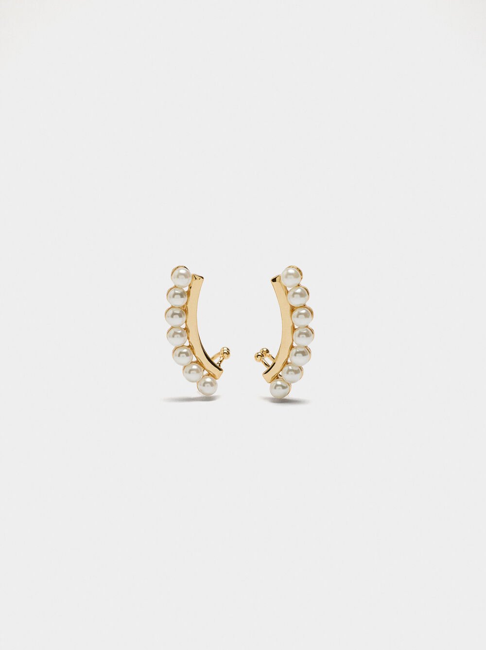 Boucles d'oreilles earjacket avec perles