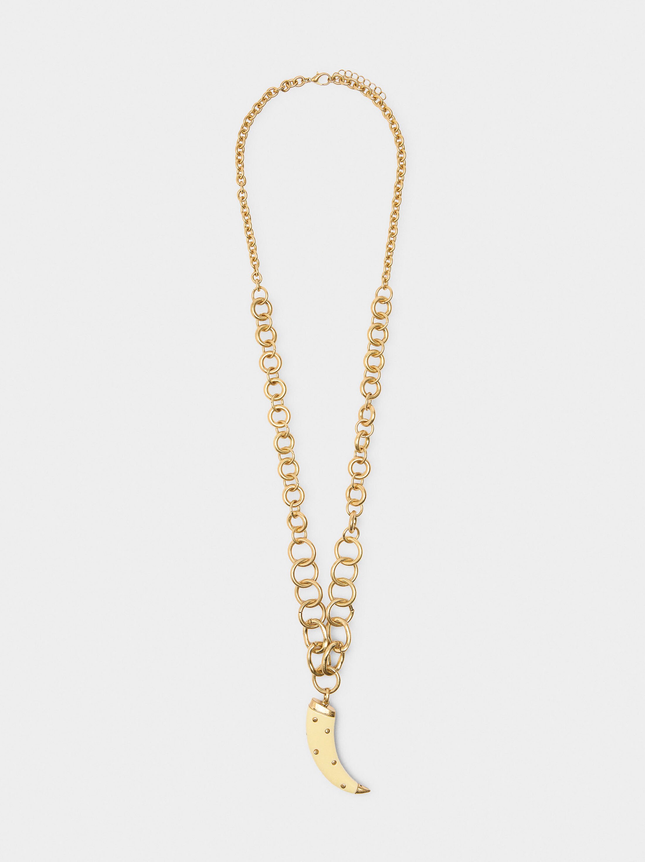 Long necklace of links with pendant image number 0.0