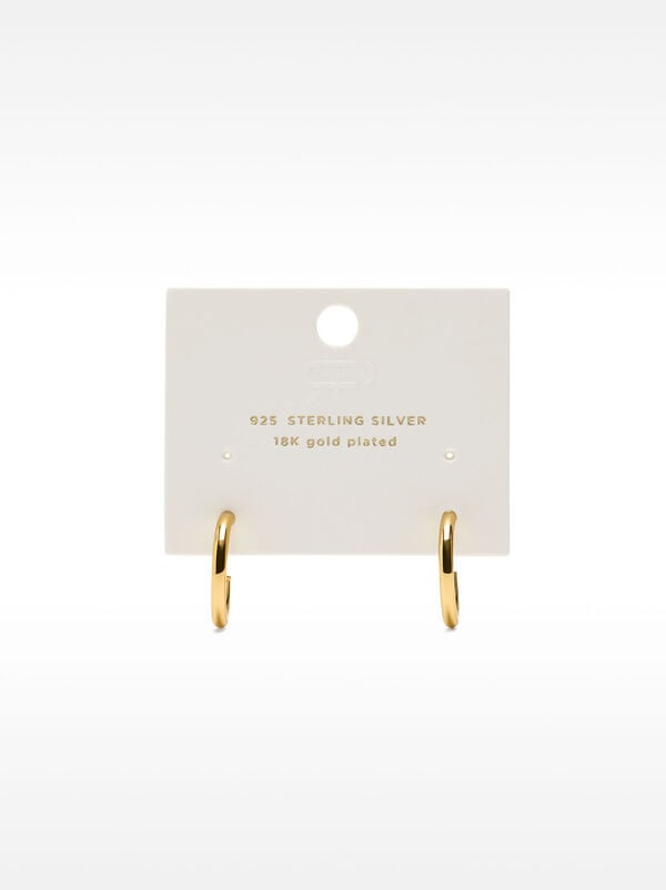 Smooth hoop earrings - 925 sterling silver
