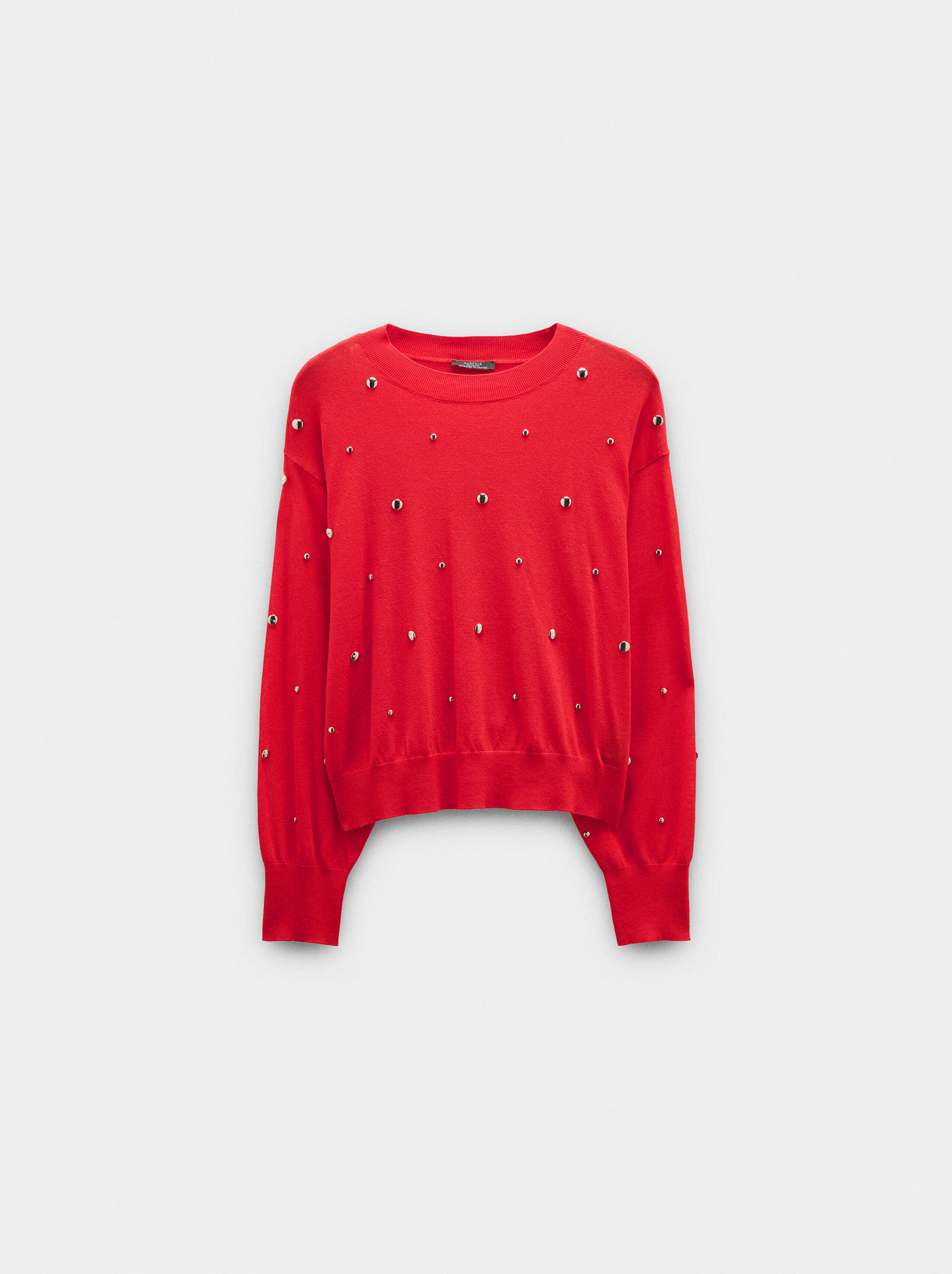 Knit sweater with studs image number 4.0