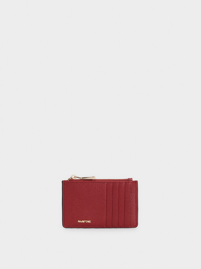 Card Holder With Clasp, Red, hi-res