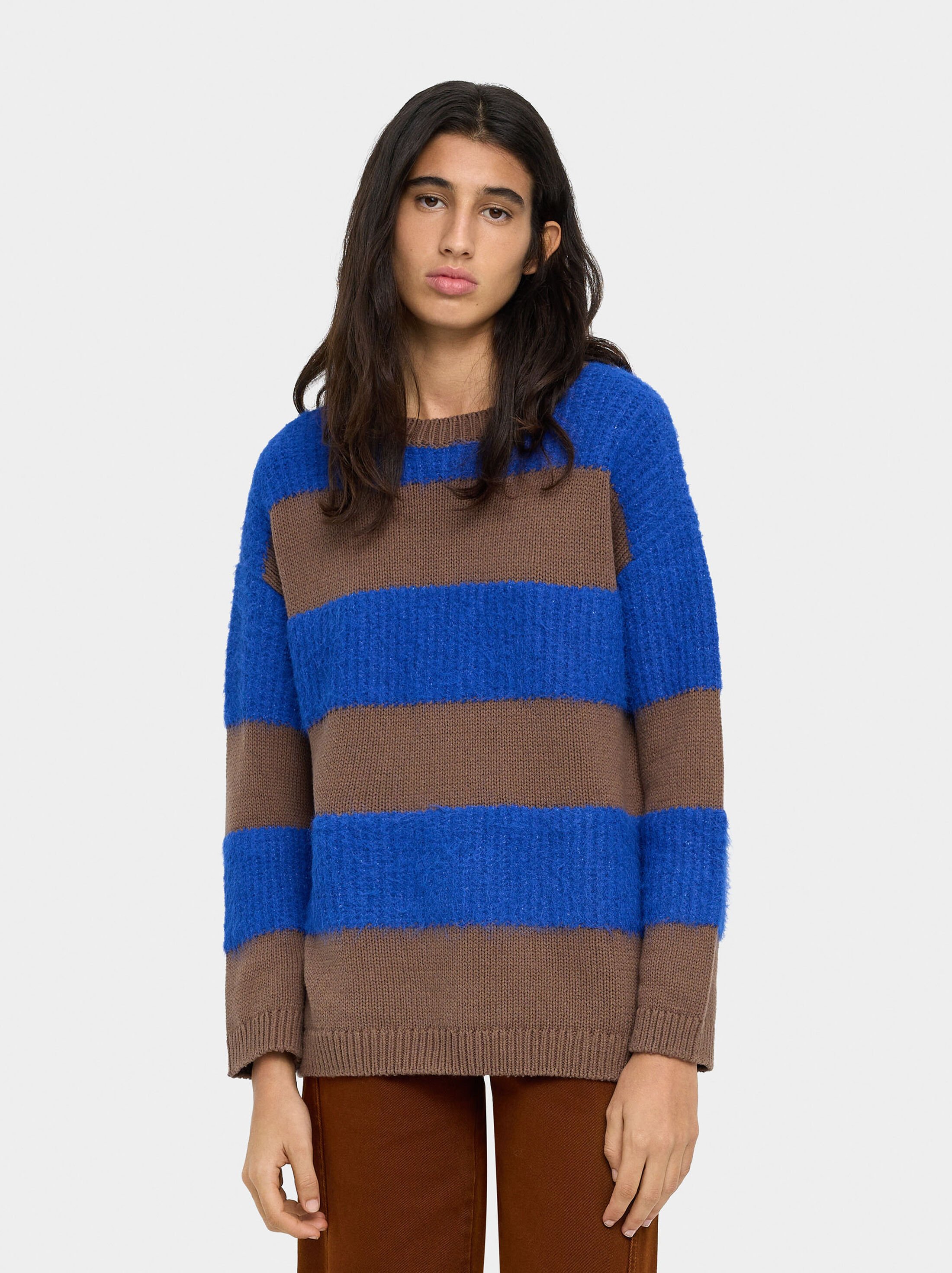 Knit sweater with stripes image number 1.0