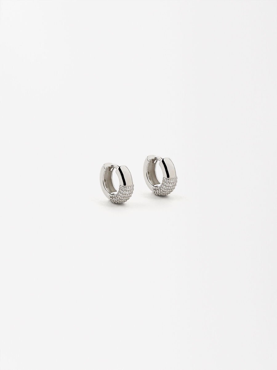 Aros con circonitas - plata de ley 925