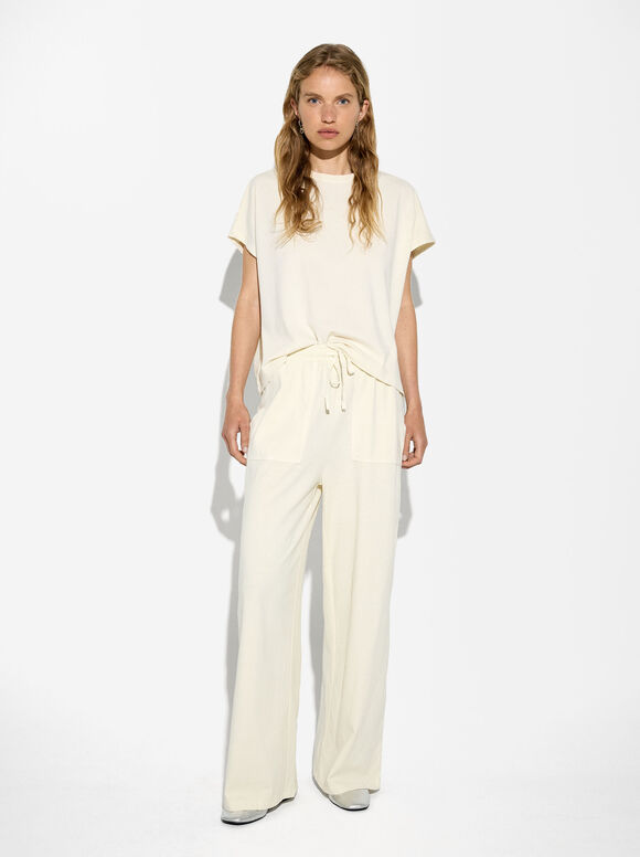 Cotton Trousers With Pockets, , hi-res