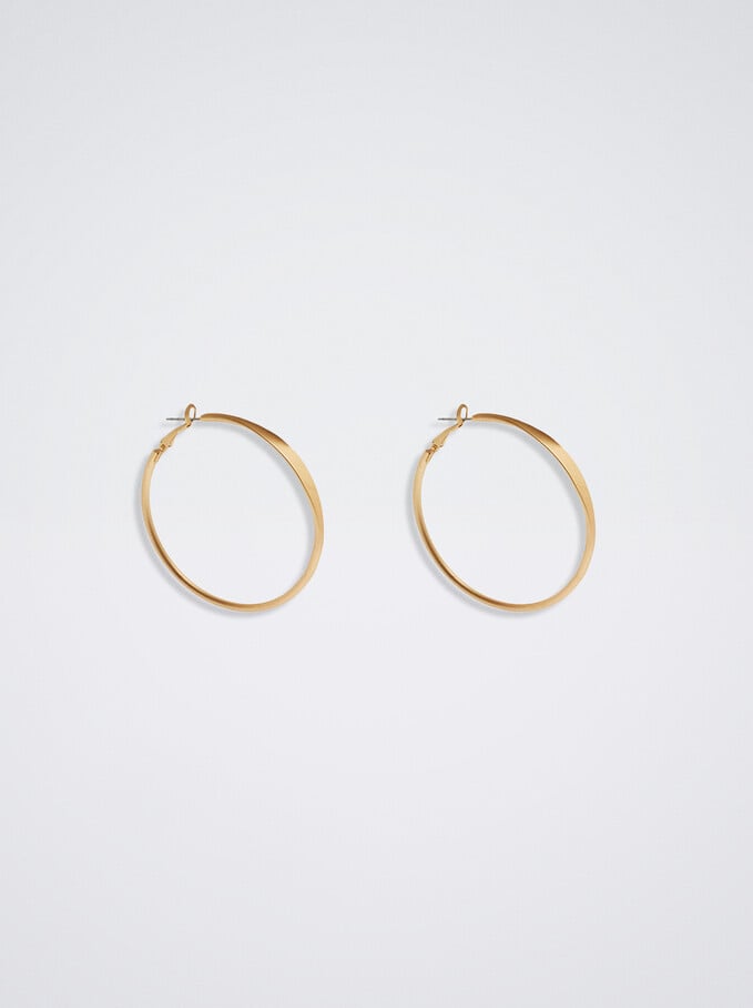 Large Gold Hoop Earrings, , hi-res