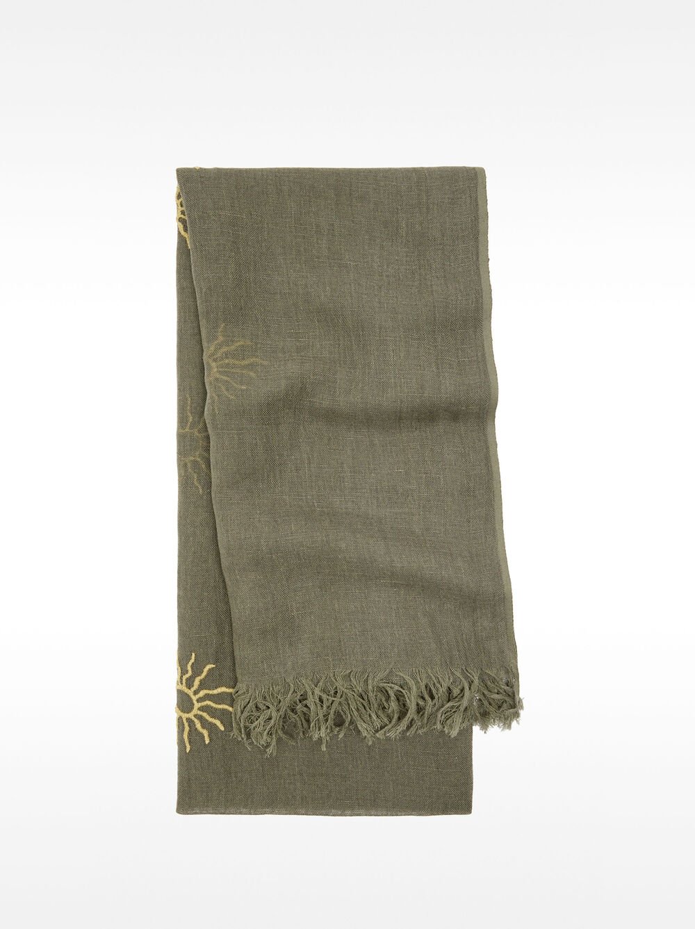 Pashmina brodat amb lli