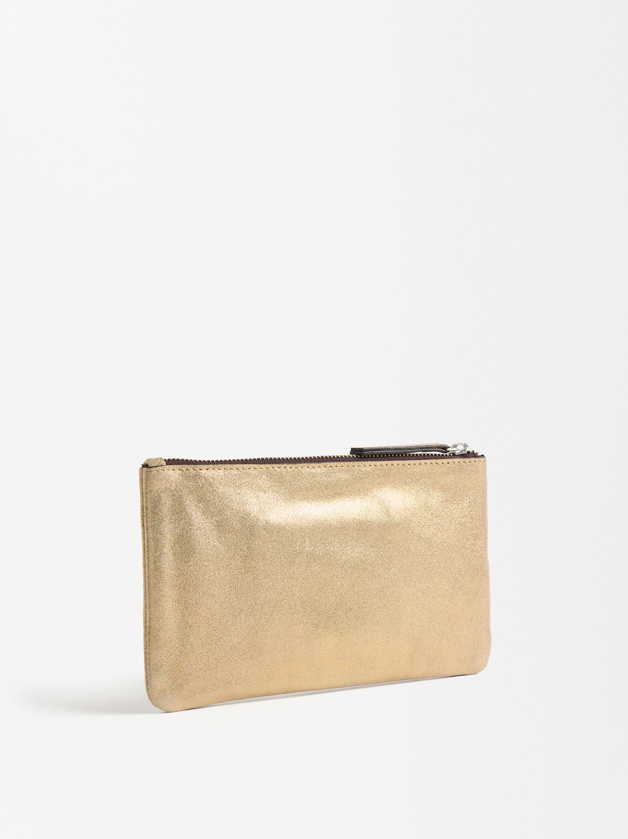 Metallic leather multipurpose pouch image number 2.0