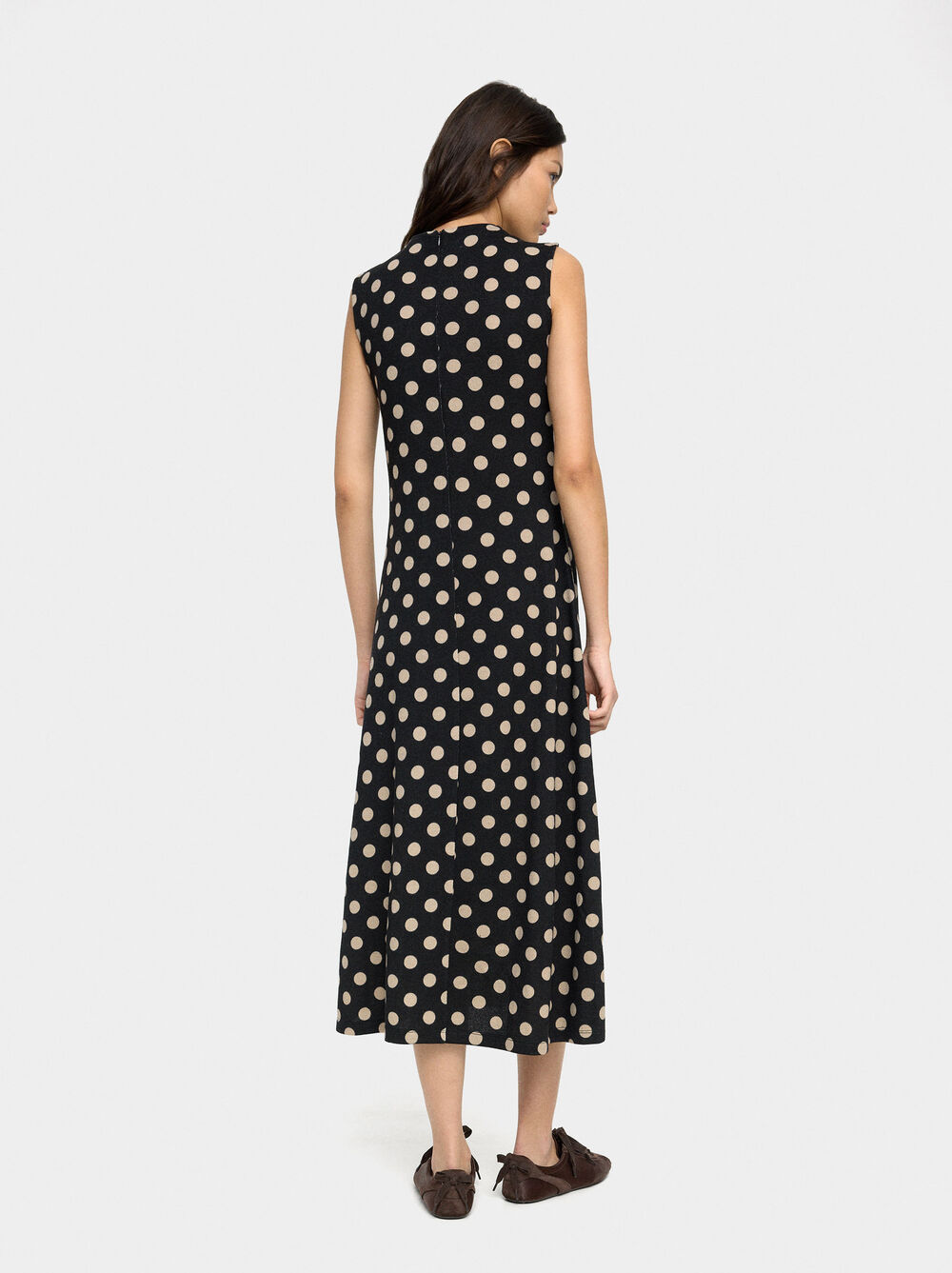 Long dress with polka dots