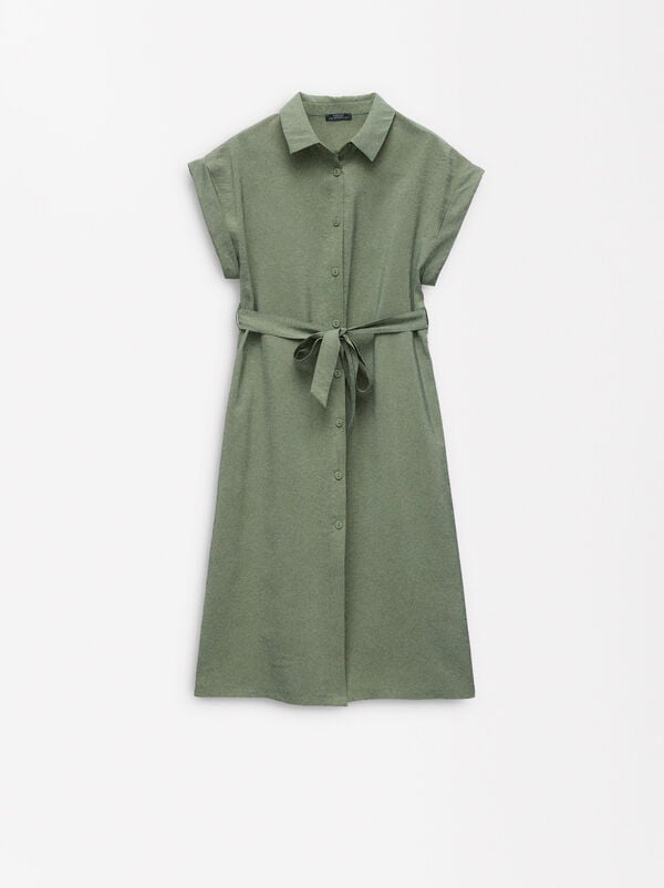 Shirt midi dress