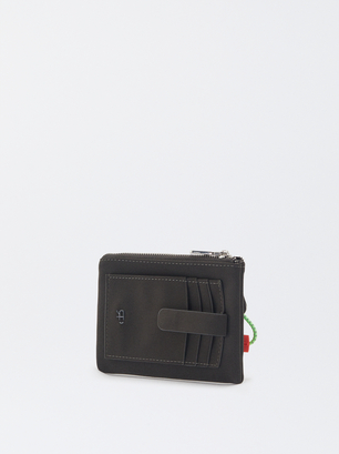 Coin Purse With Card Holder, Black, hi-res