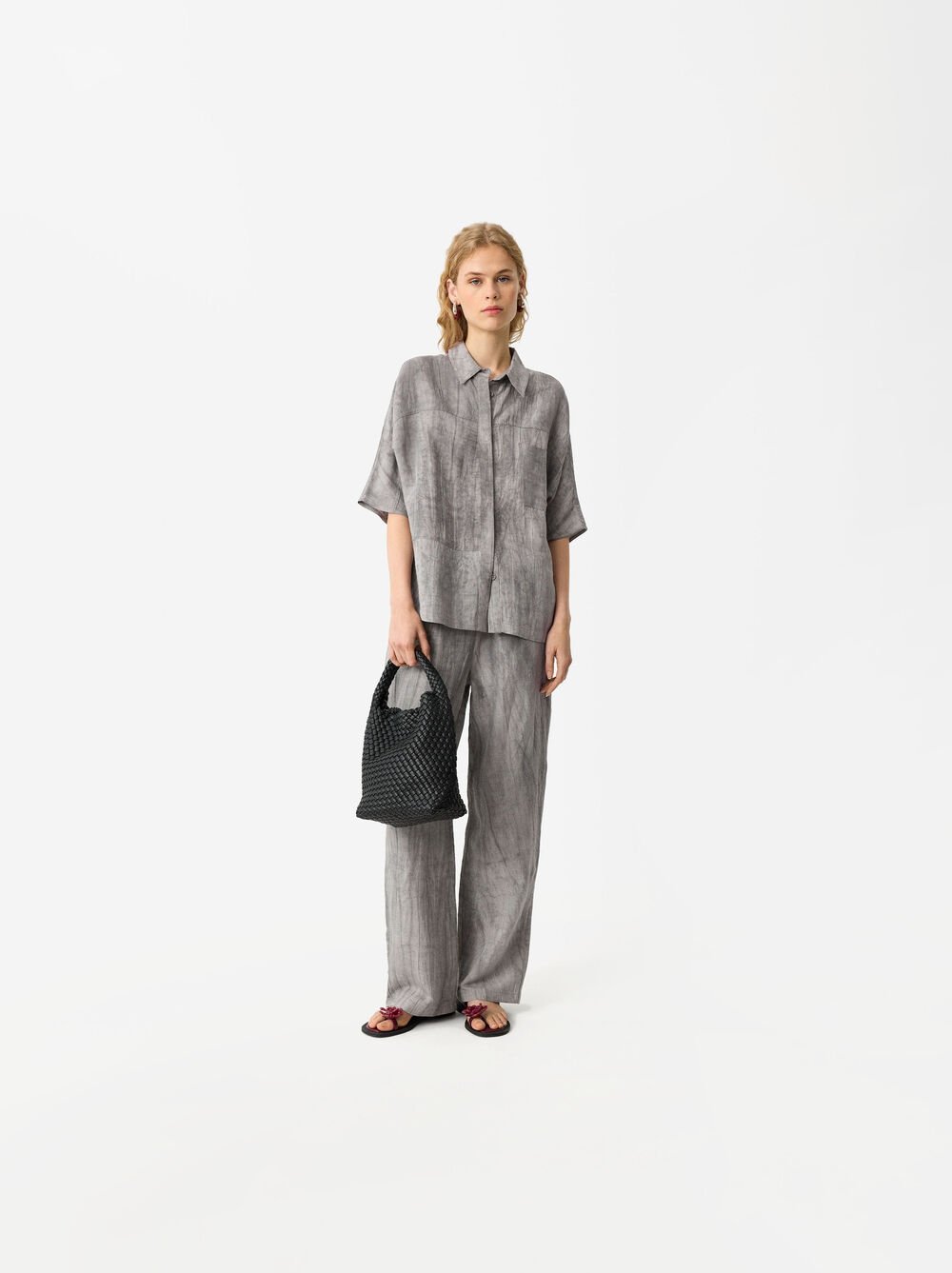 Printed Loose-Fitting Trousers