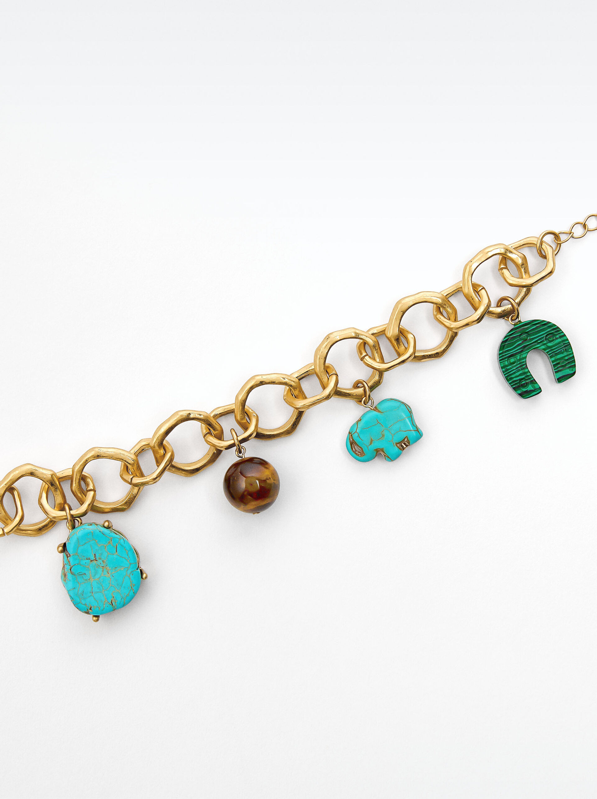 Bracciale a catena con pietre image number 1.0