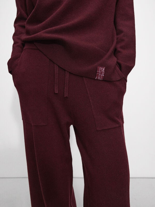 Verstellbare Strickhose mit Kordelzug