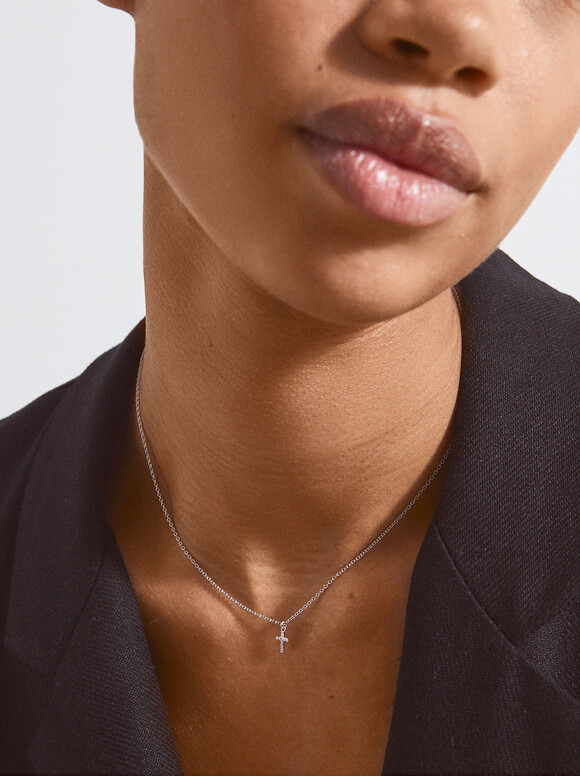 Collier En Argent 925 Avec Zirconias, Argent, hi-res
