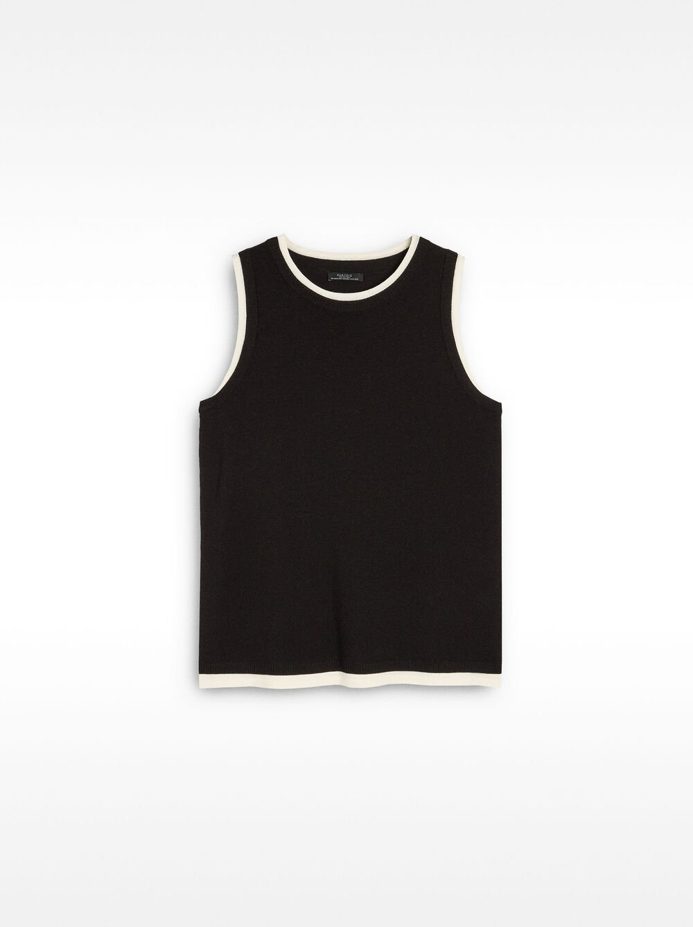 Contrast knit top