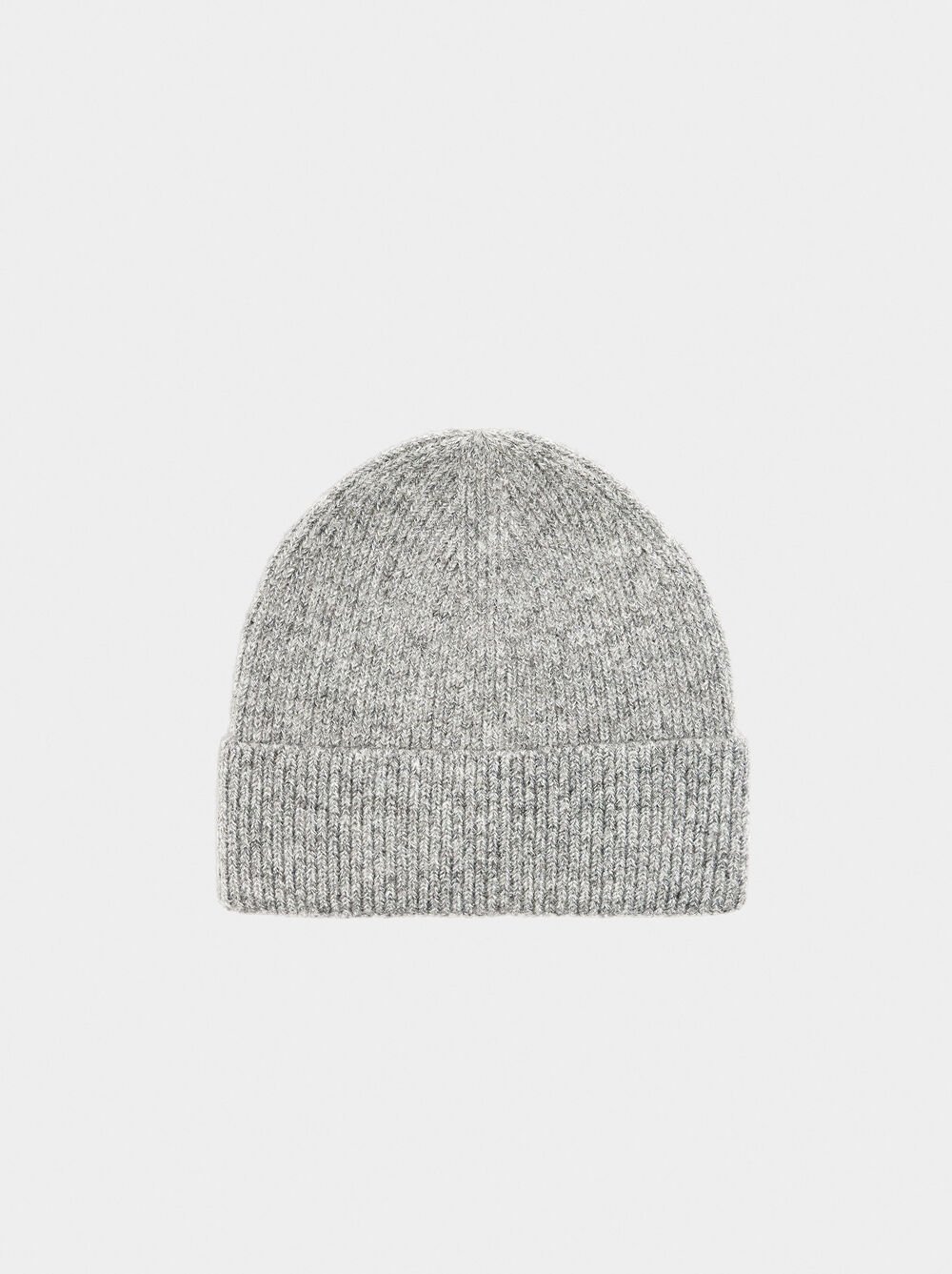 Lurex knit hat with cuff