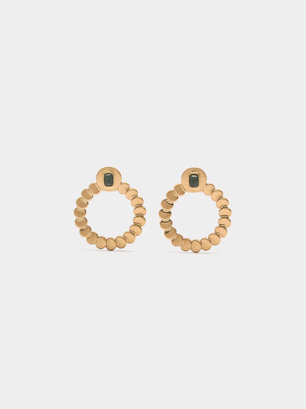 Hoop earrings with stone