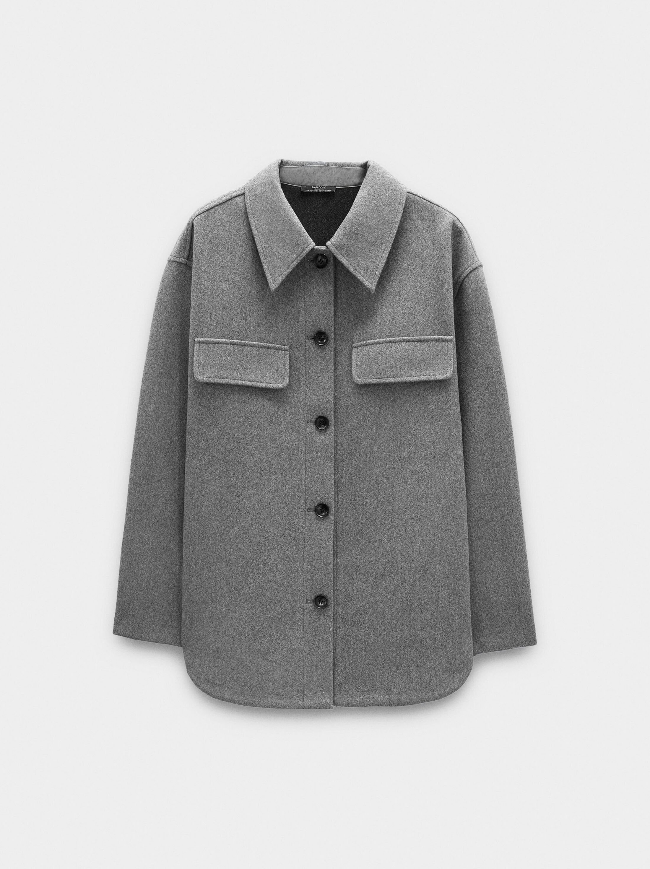 Overshirt with lapels image number 4.0