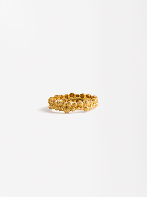 Gold ring - 925 sterling silver