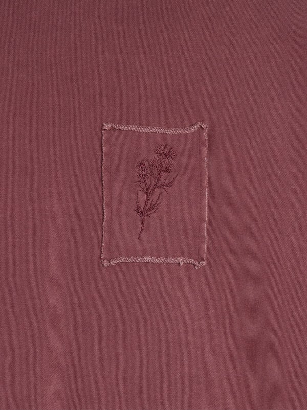 Sweatshirt with cotton and embroidery