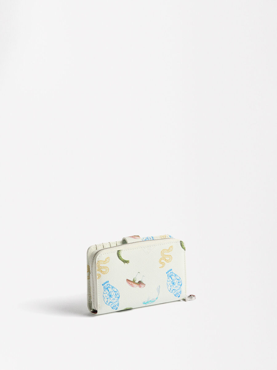 Printed coin purse with texture