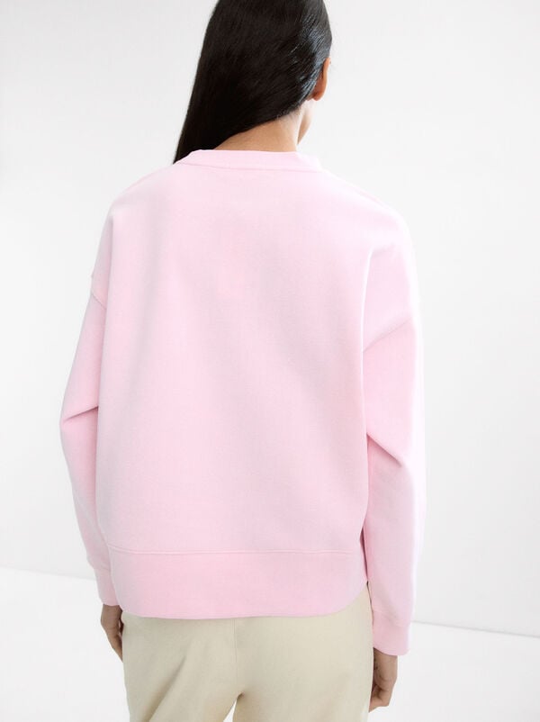 Cotton sweatshirt with patch