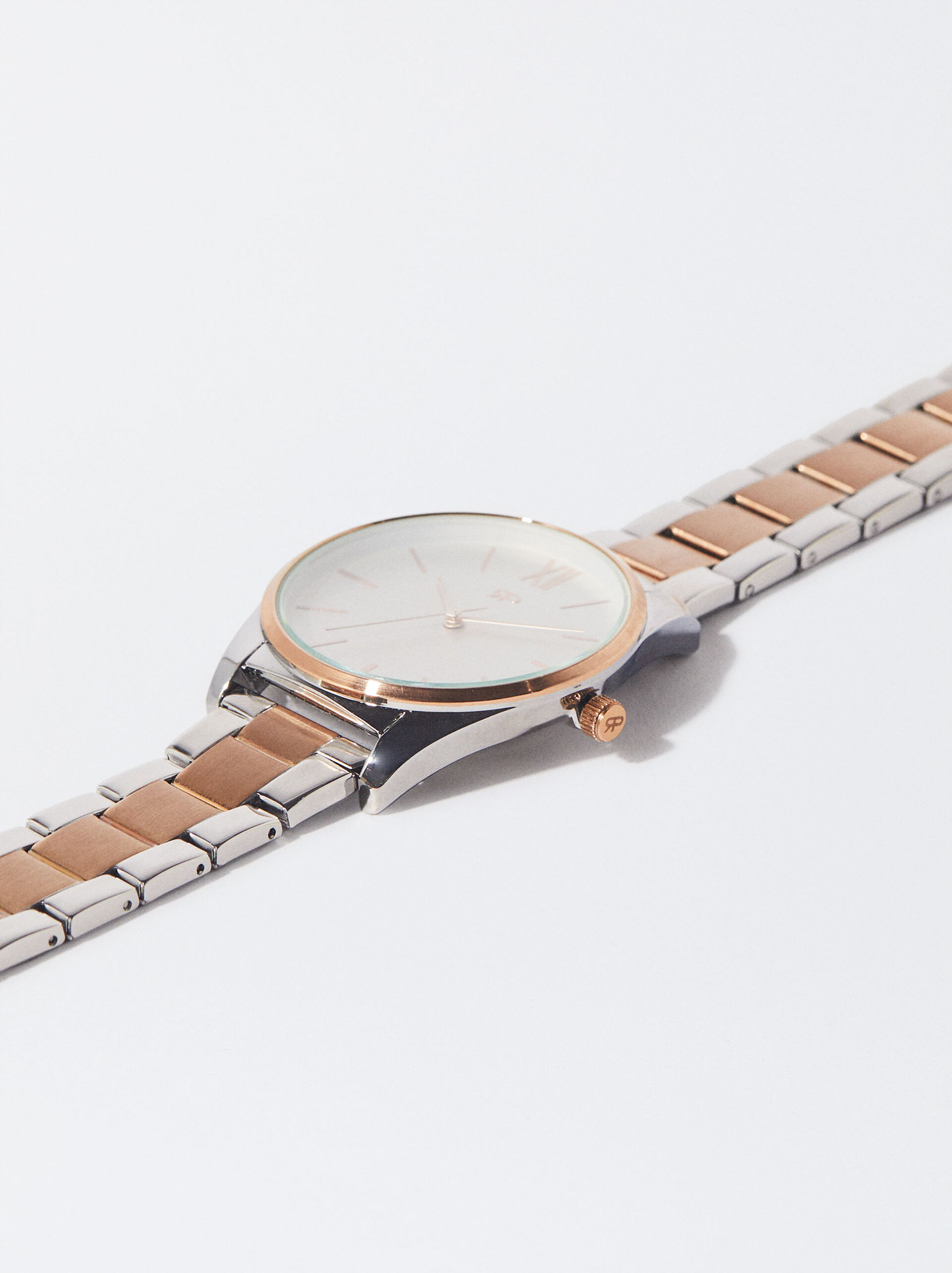 Watch With Two-Toned Steel Strap image number 1.0