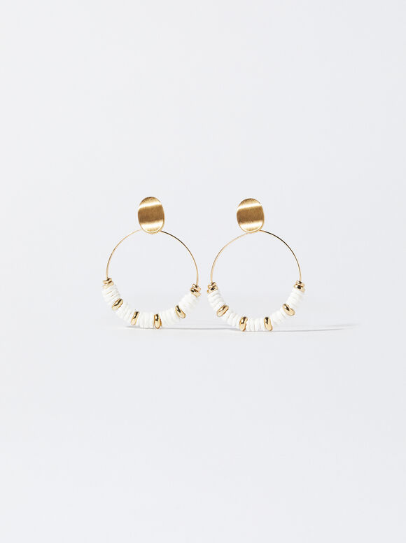 Shell Earrings, Golden, hi-res
